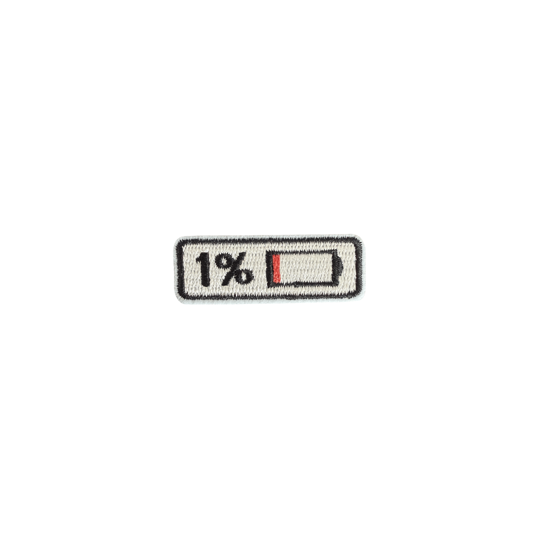 1% Low Battery 4.5*1.5cm