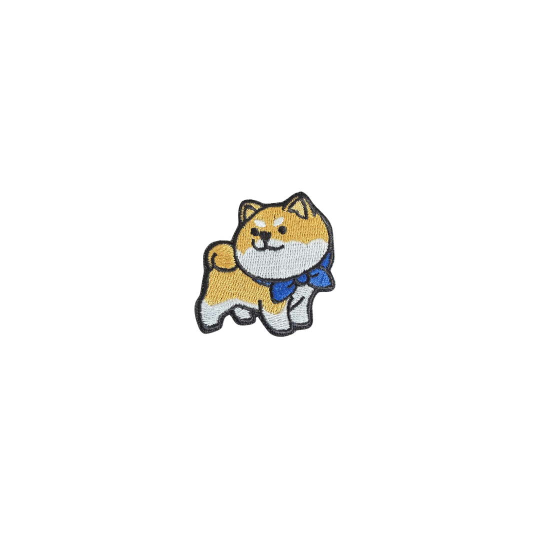 Dog with blue bow 4.9*4.5cm