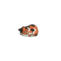Black White Orange Cat 5.5*3.5cm