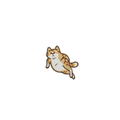 White & Orange Stripe Cat 6.5*4.5cm