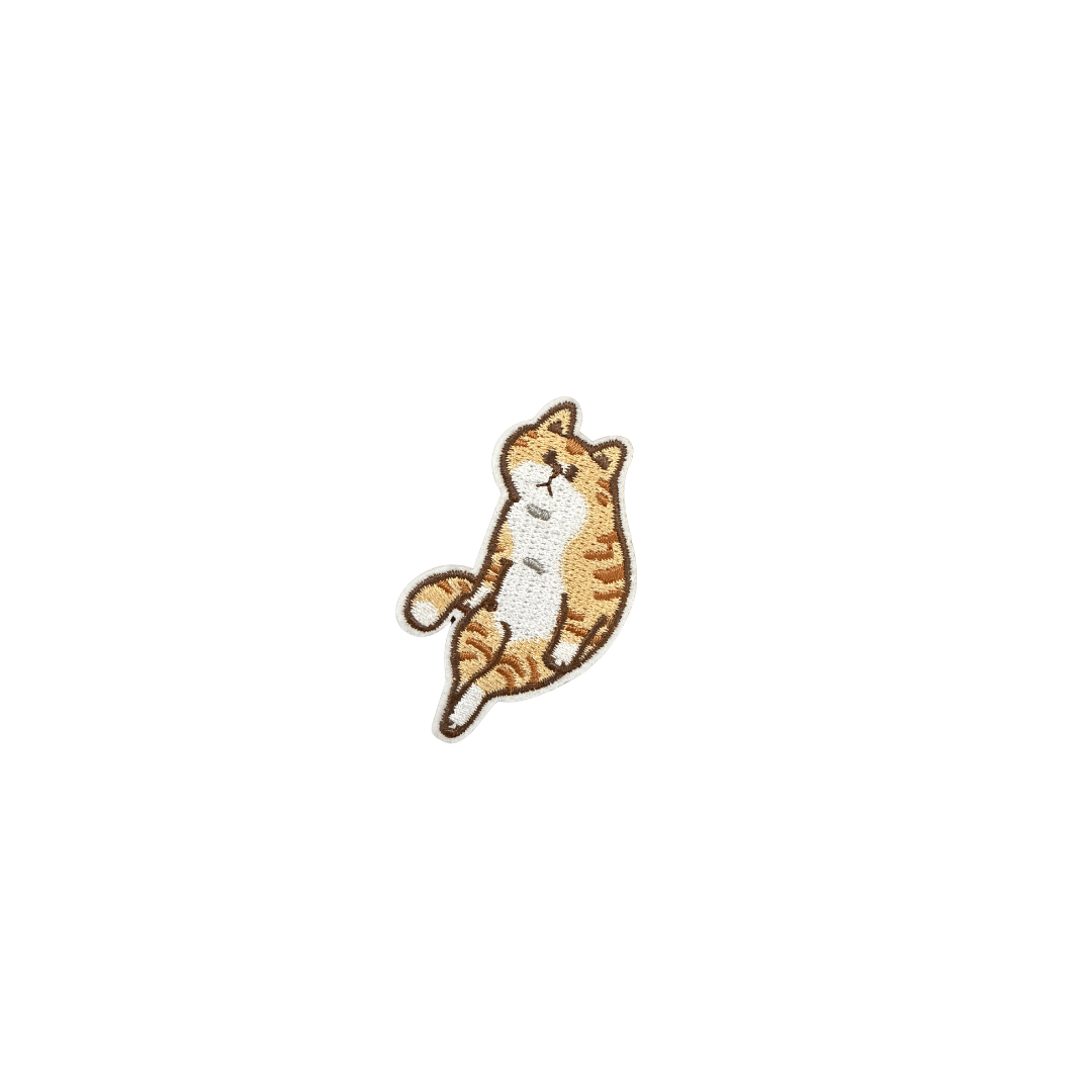 White & Orange Stripe Cat 6*3.5cm