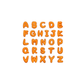 Orange Alphabets (1 piece) 1.5*1.5cm~