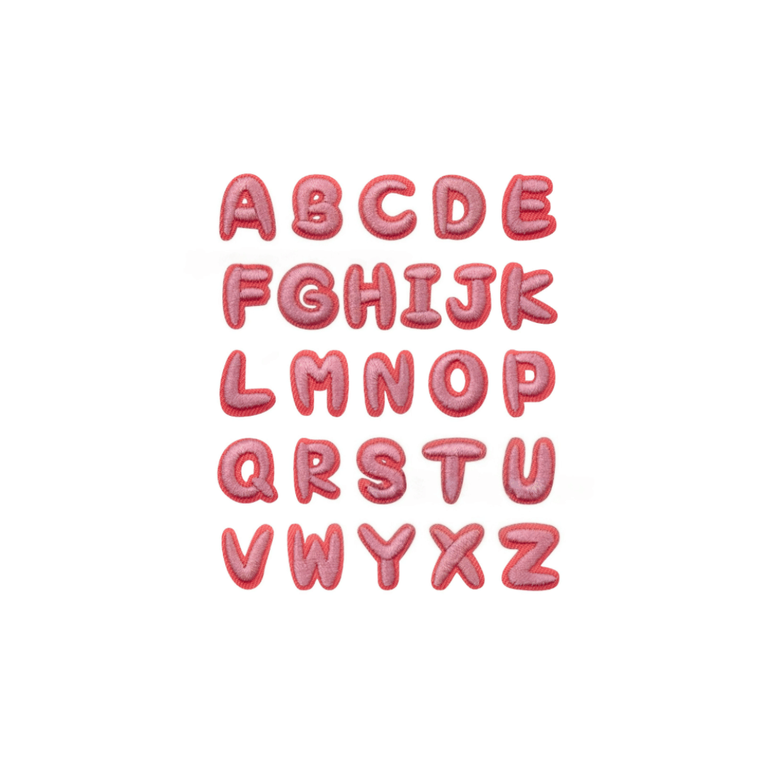 Pink Alphabets (1 piece) 1.5*1.5cm~