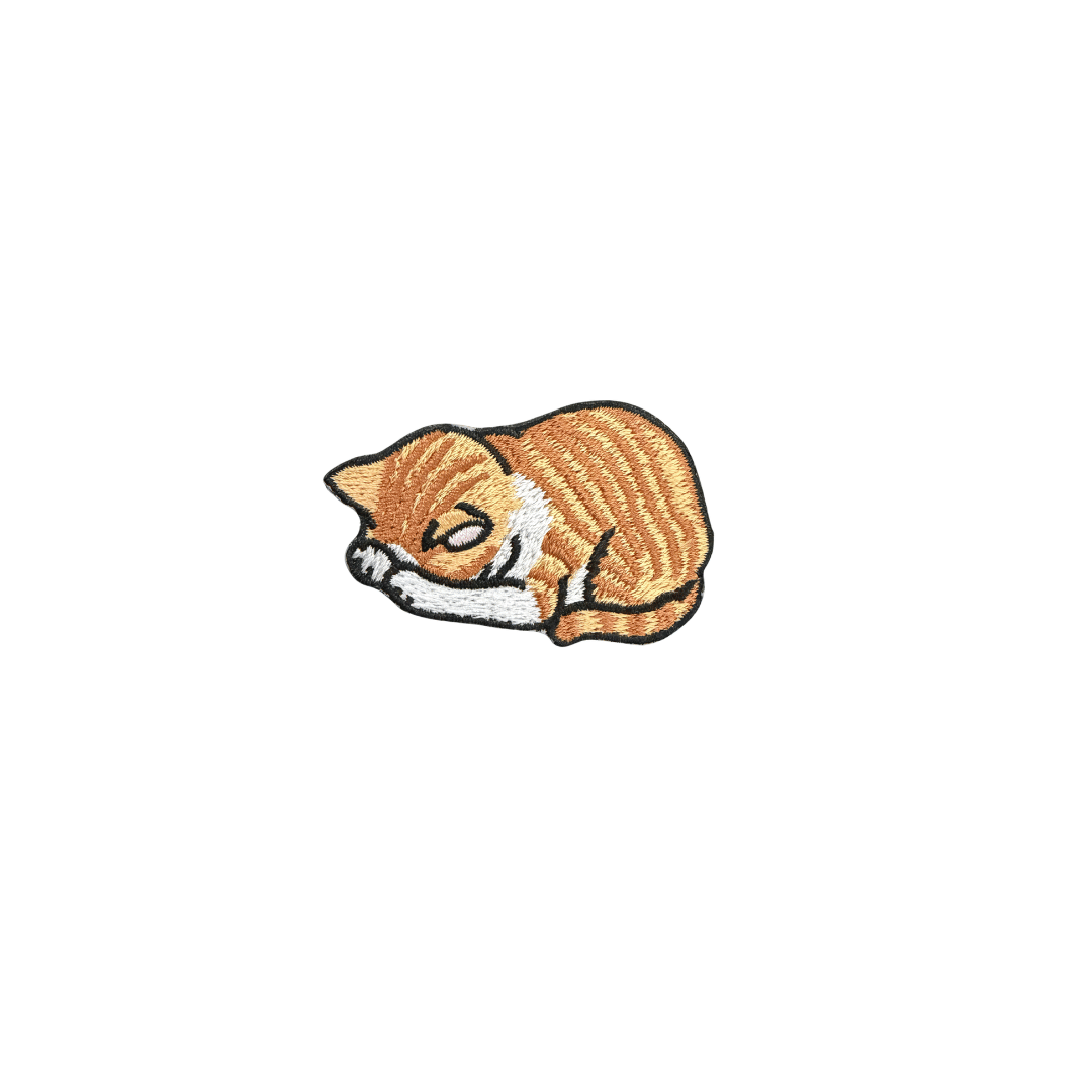 White & Orange Stripe Cat 5.5*3.5cm