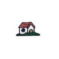 House with bushes