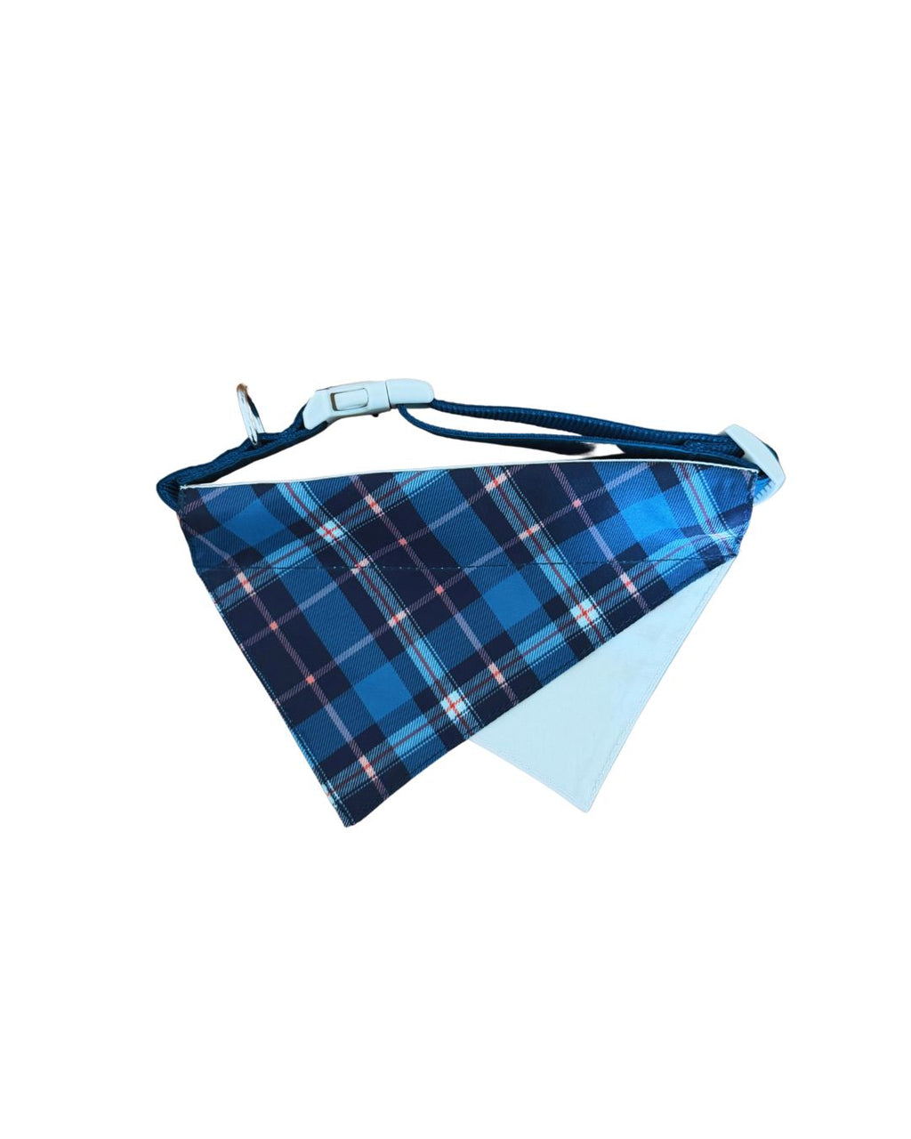 Pawfect in Plaids Reversible Bandana (Blue Grey)