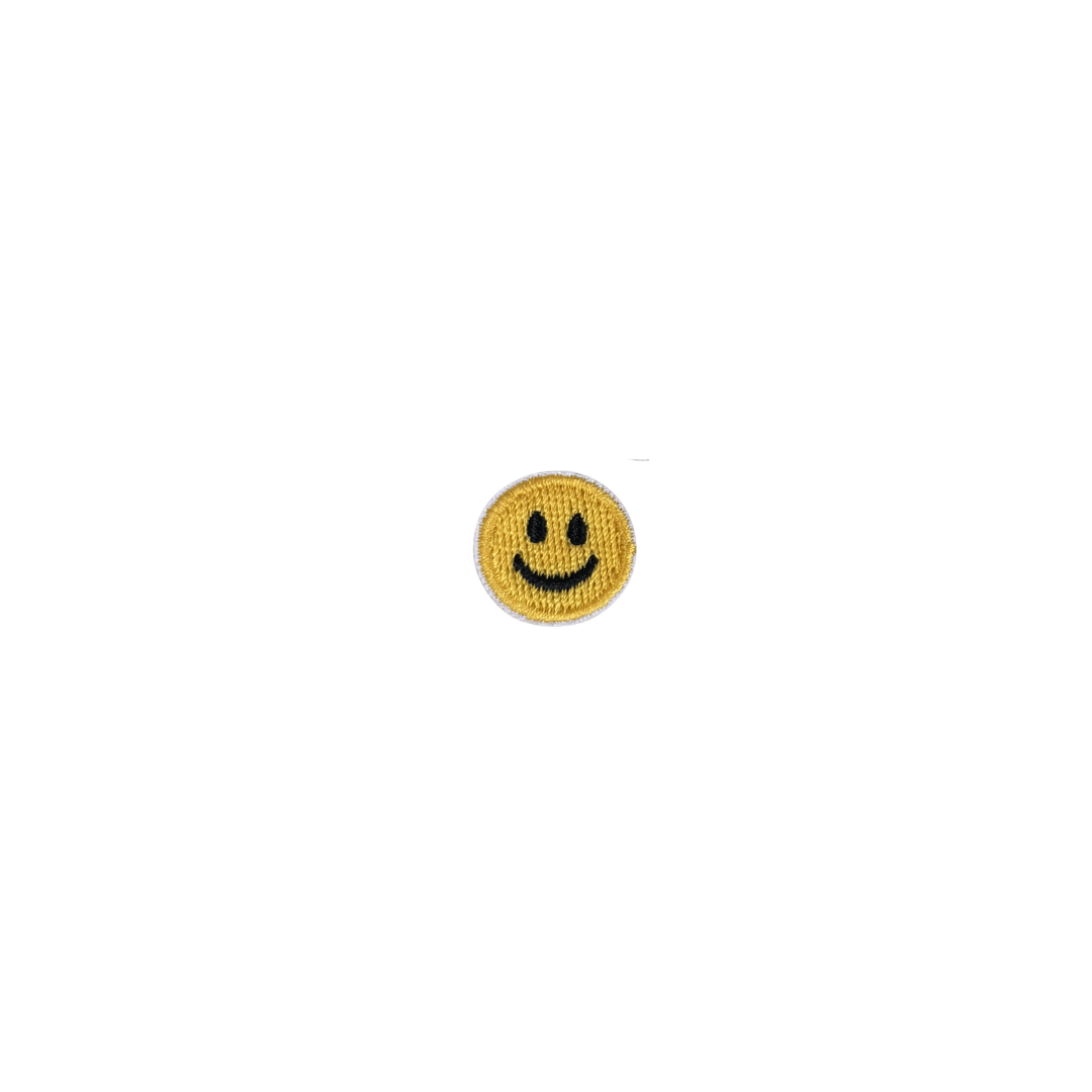 Yellow Black Smiley Face 1.8cm