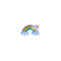 Rainbow on Clouds with Heart 3*2cm