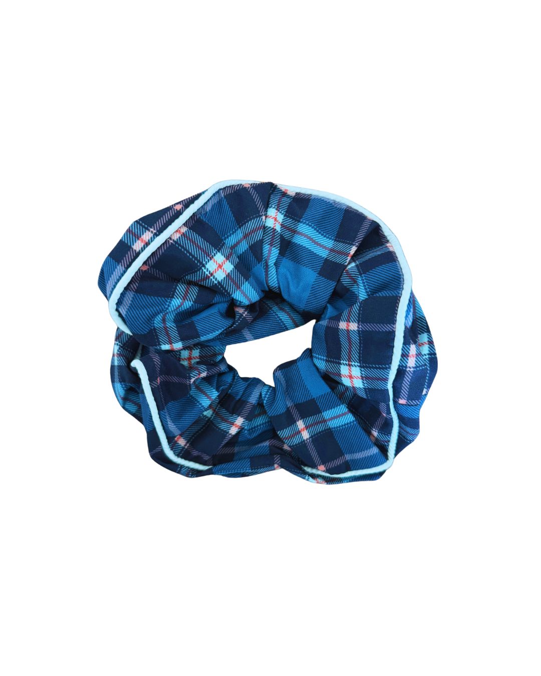 Pawfect in Plaids Matching Scrunchie (Blue Grey)