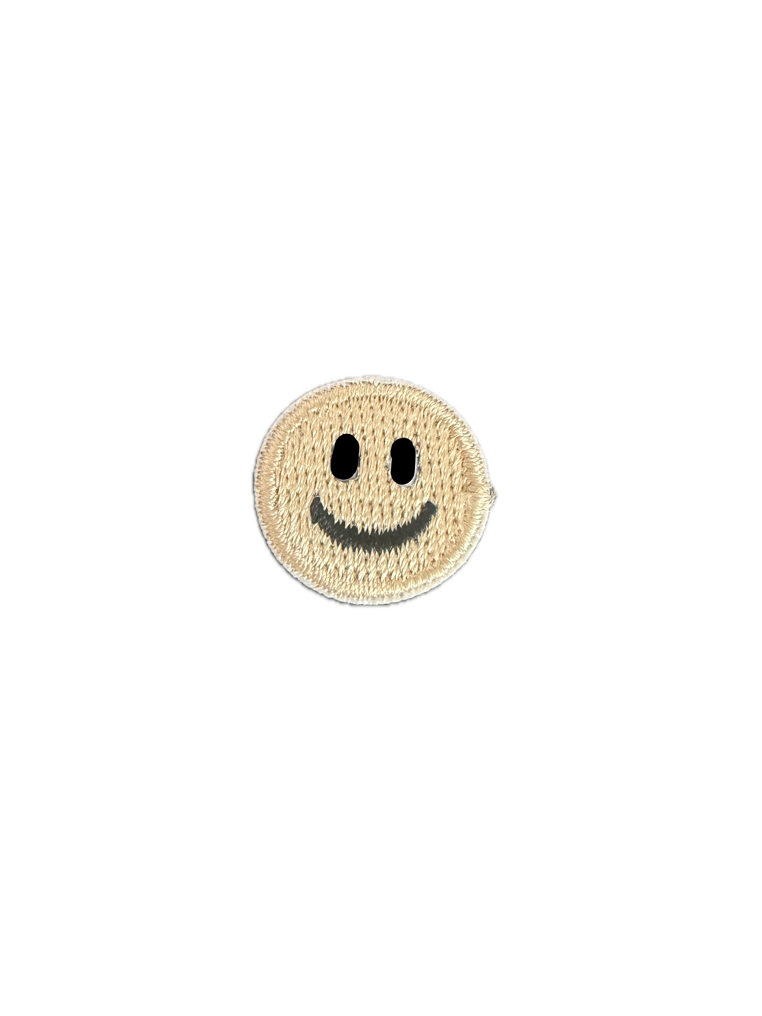 Beige Black Smiley Face 1.8cm